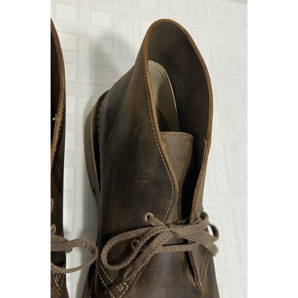 Clarks Collection Mens Size 12 M Brown Leather Classic Desert Chukka Boots shoe main image 11